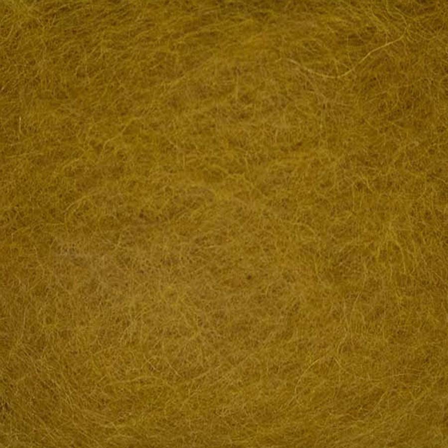Carded NZ Wool For Needle Felting Batts -  Amber #113