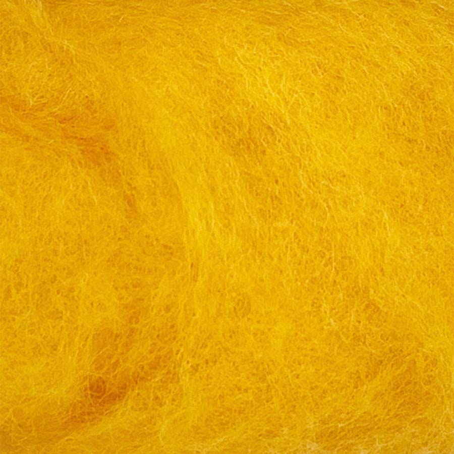 Carded NZ Wool For Needle Felting Batts - Sunflower #20