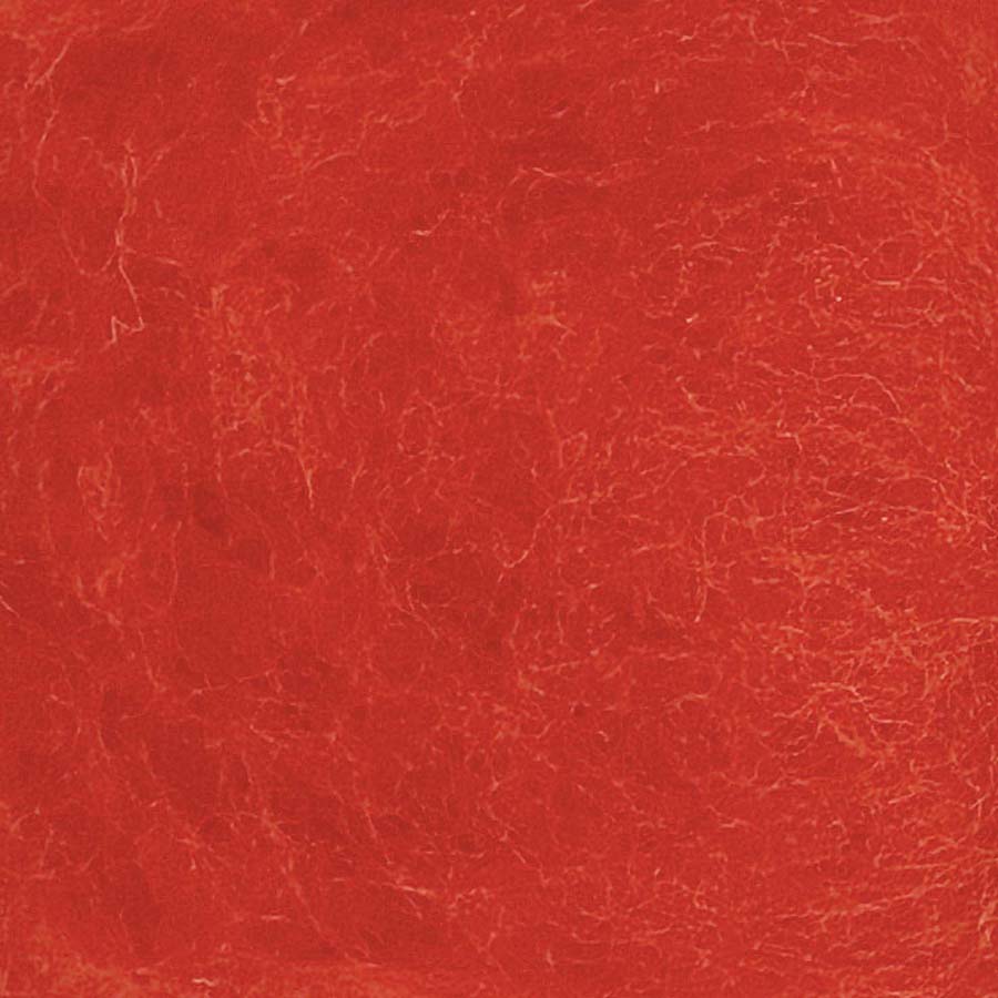 Carded NZ Wool For Needle Felting Batts - Red Tomato #30