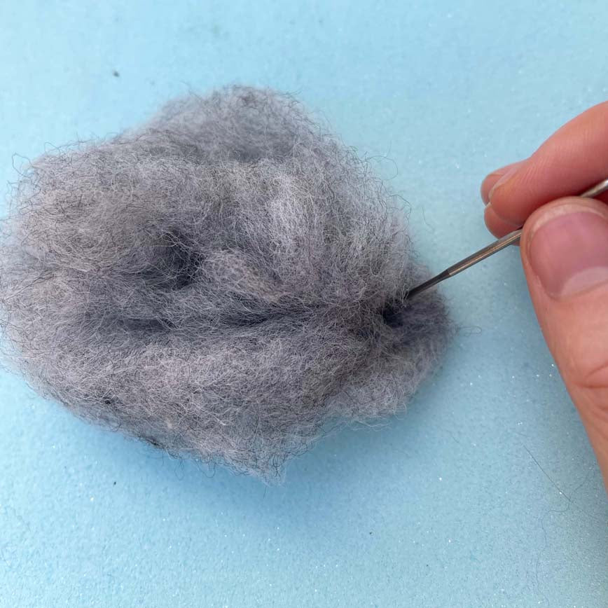 close up texture of carded wool