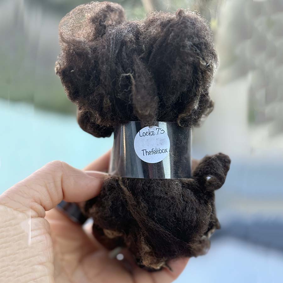 Dark Brown Shetland Fleece (73) – Natural Felting Fibre UK- 14 g