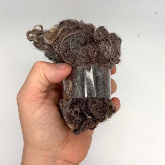 Natural Grey Wensleydale (85) Wool Locks Mixed Shades |28g Fleece