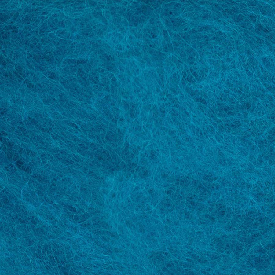 Carded NZ Wool For Needle Felting Batts - Turquoise Blue #96