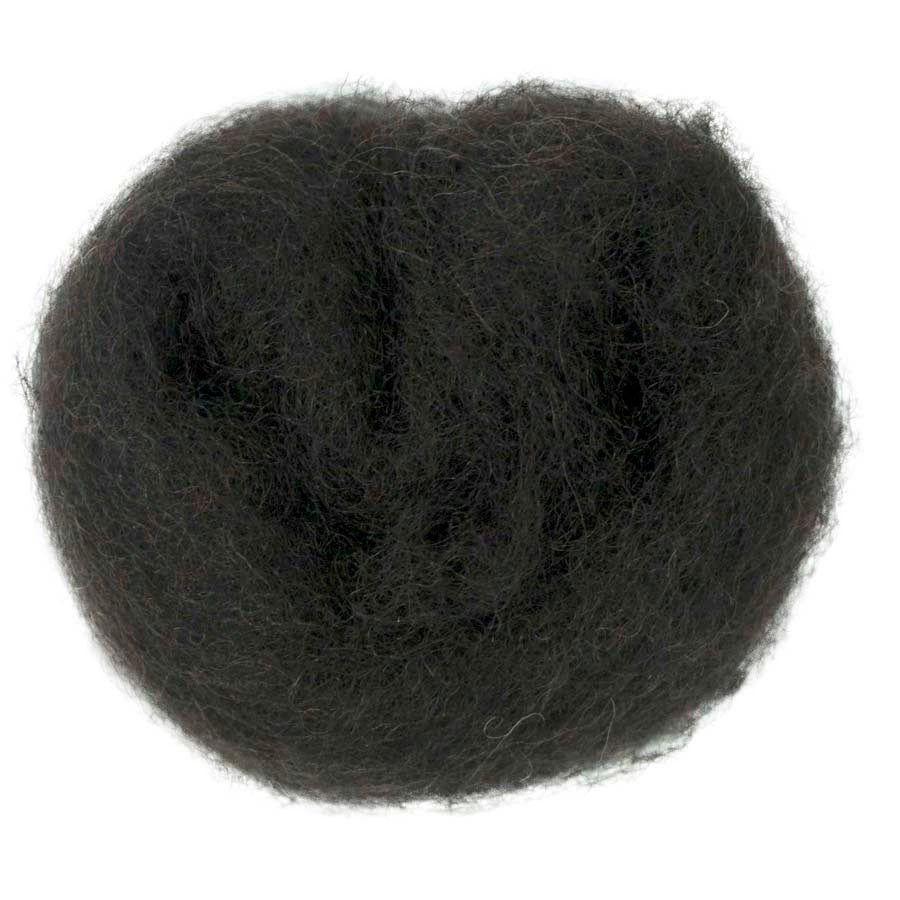 Coffee – Deep rich brown shade of Maori carded wool with the warmth of roasted coffee. 100g felting fibre for needle felting, wet felting, and craft projects. Excellent as a base wool, dense core, or bold finishing layer.