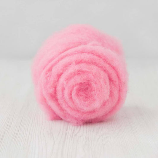 Carded Felt Wool Needle Felting Carded Batt Pink Blush Maori DHG Baby