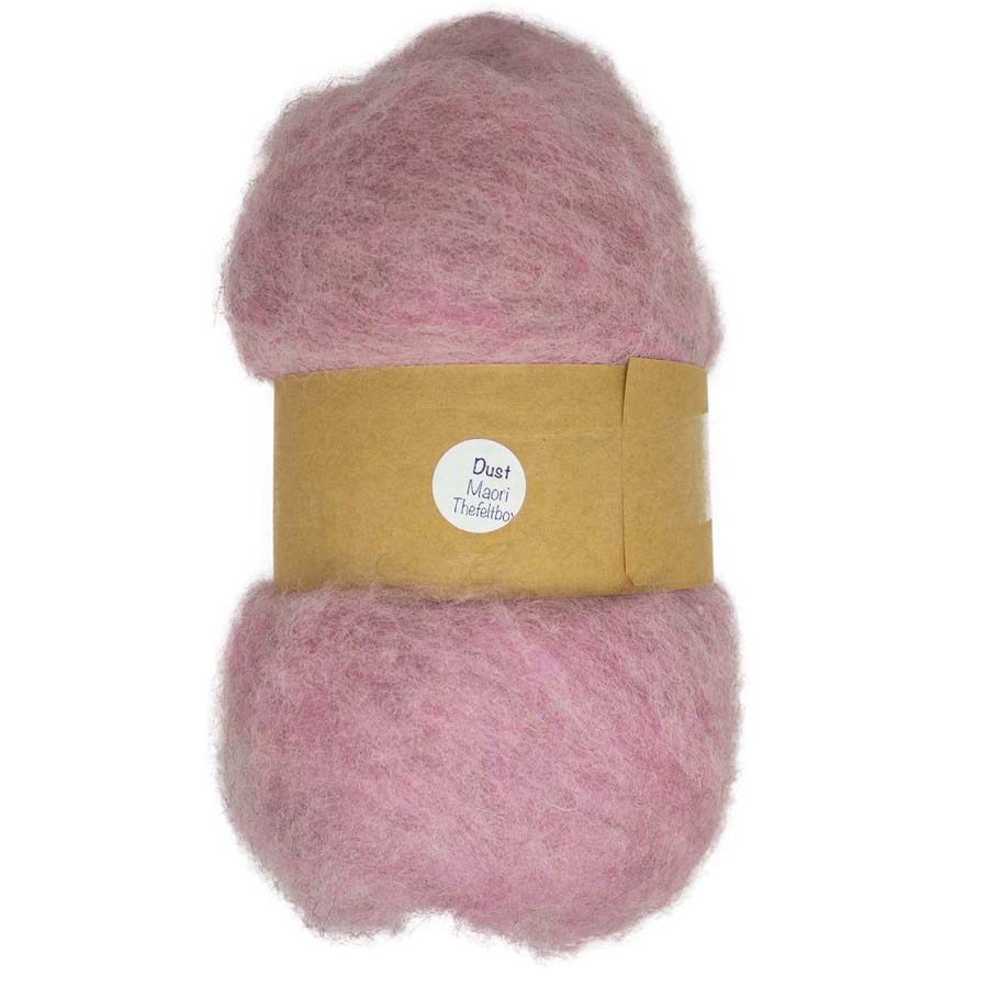 Carded Needle Felting Carded Batt Lilac Purple Maori DHG Dust