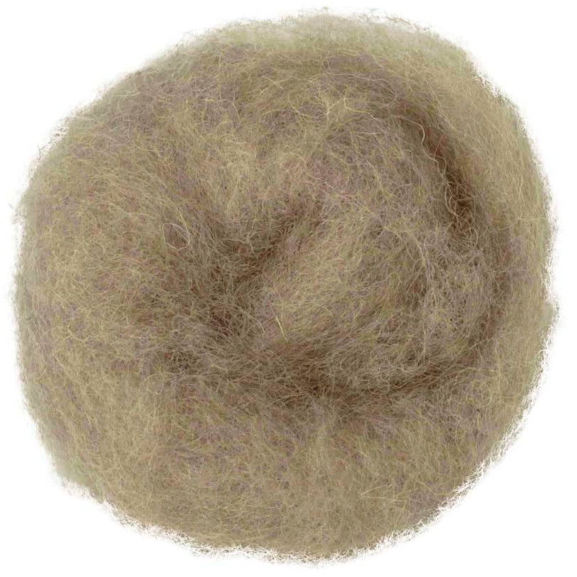 Earth – Natural mid-brown shade of Maori carded wool with soft warm overtones. 100g wool roving for needle felting, wet felting, and spinning. Perfect as a base fibre, strong core, or smooth finishing wool.