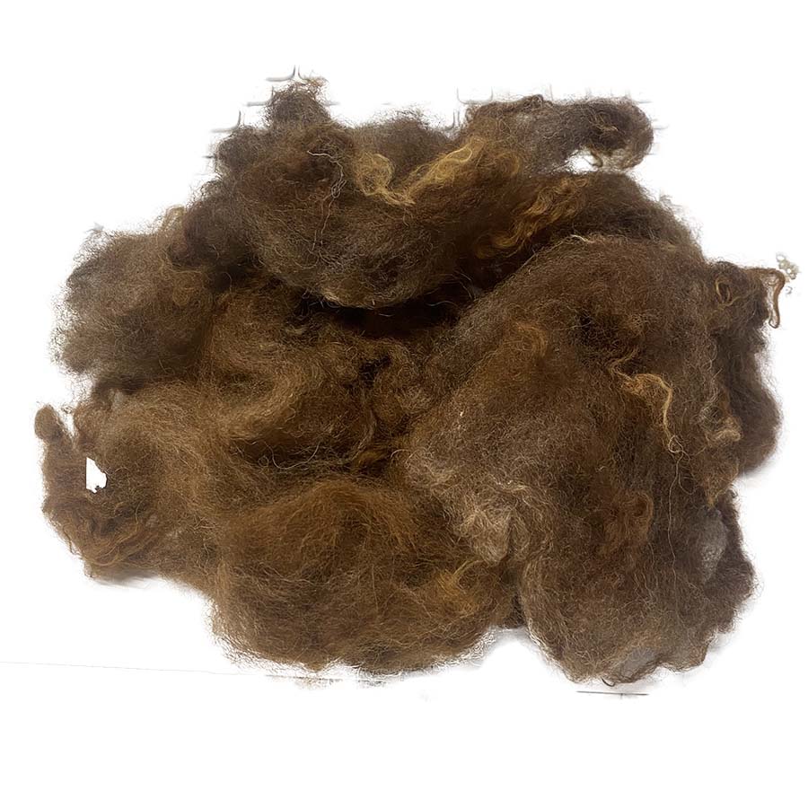 Hand‑Washed Brown Sheep Fleece with Highlights (98) | 28 g