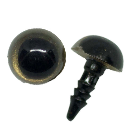 Eyes for Needle Felting Animals, Hazel, 9.5mm