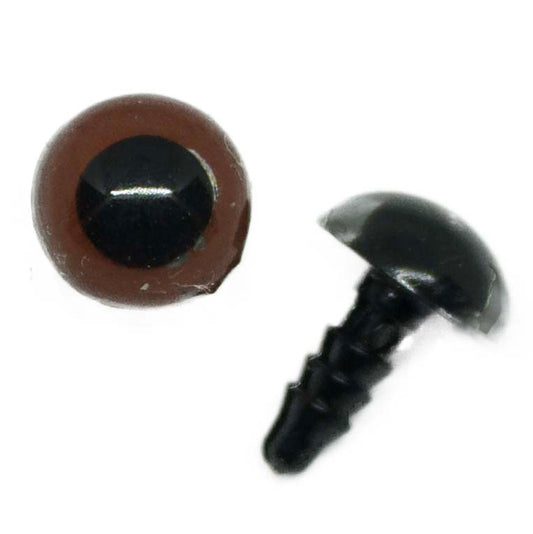 Eyes for Needle Felting Animals, Brown, 9.5mm