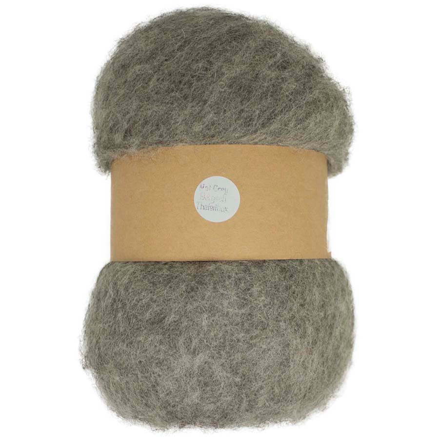 Carded Felt Needle Felting Wool Batt Bergschaf Natural Grey DHG 20 - 500g