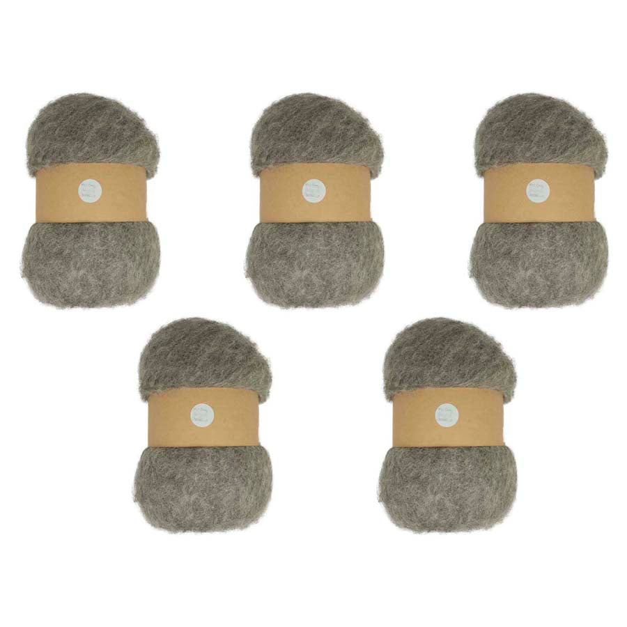 Carded Felt Needle Felting Wool Batt Bergschaf Natural Grey DHG 20 - 500g