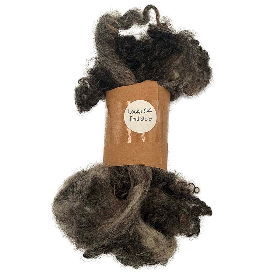 Grey Wensleydale Curly Wool Locks (64) Hand Washed 12 g