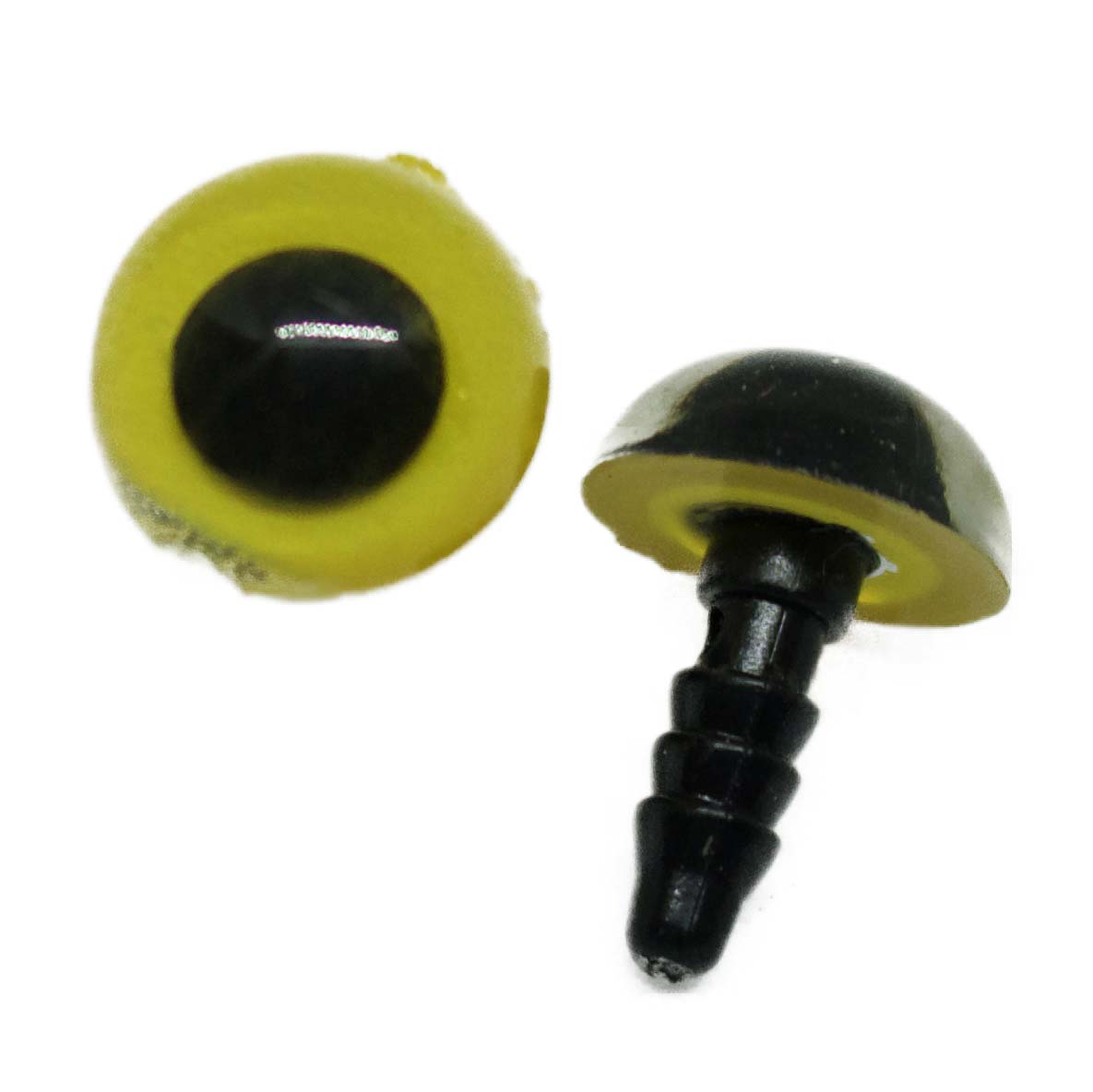 Eyes for Needle Felting Animals, Yellow, 9.5mm