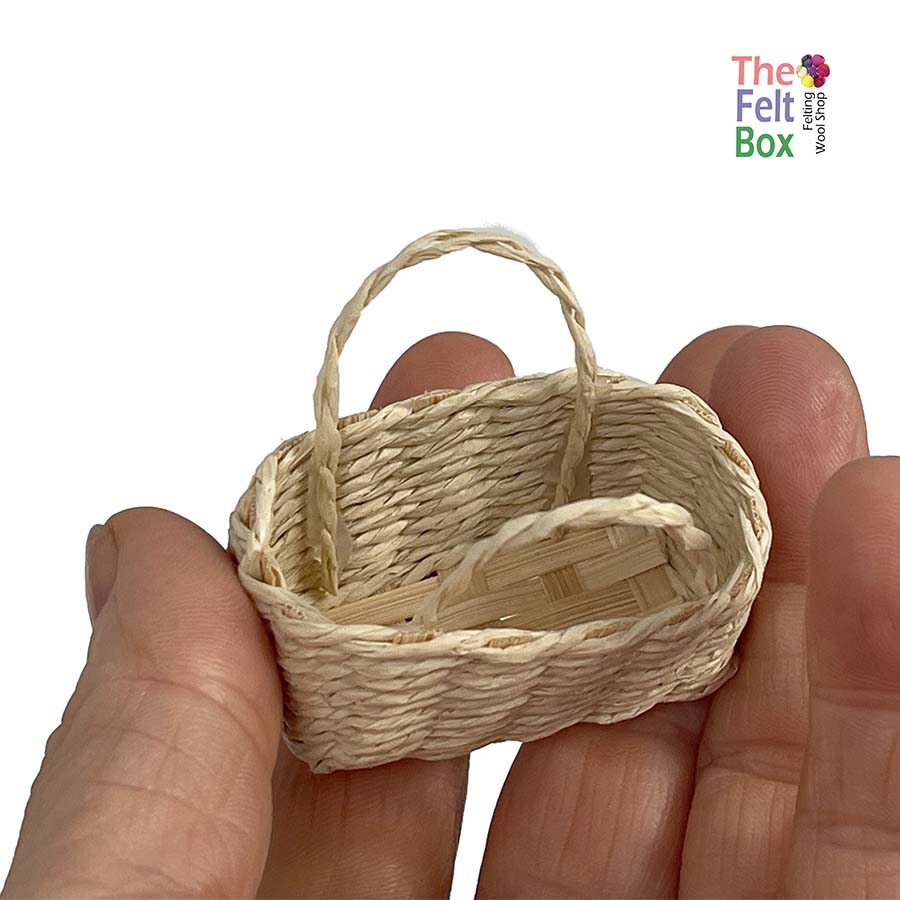 Basket Toy Miniature Accessory 4 cm