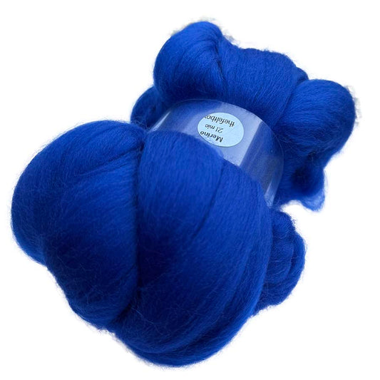 Merino Wool Top Blue 100 g – Spinning & Needle Felting Fibre | The Felt Box