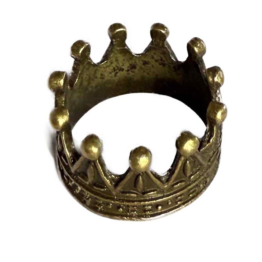 Metal Crown Charm – 20mm Diameter | The Felt Box UK -Antique Copper