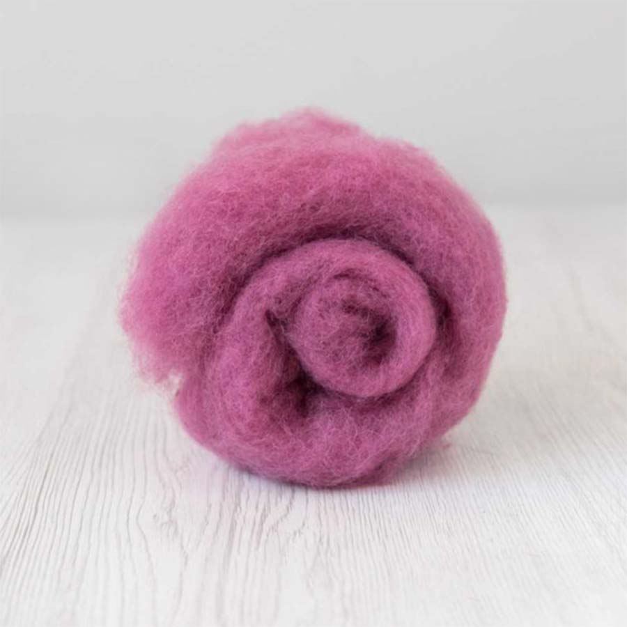 Carded Felt Wool Needle Felting Carded Batt Maori DHG Orchid