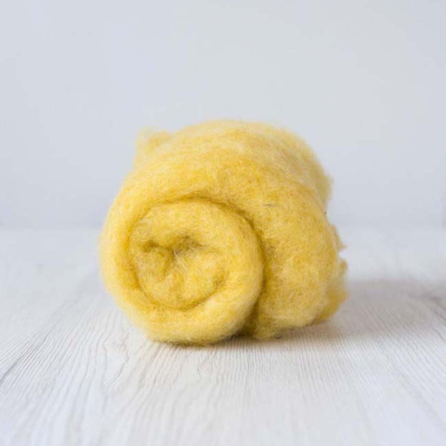 Carded Felt Wool Needle Felting Carded Batt Maori DHG Sunflower