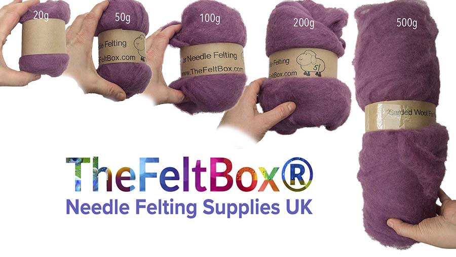 Carded Needle Felting NZ Wool Batts The Felt Box ® Single Shades