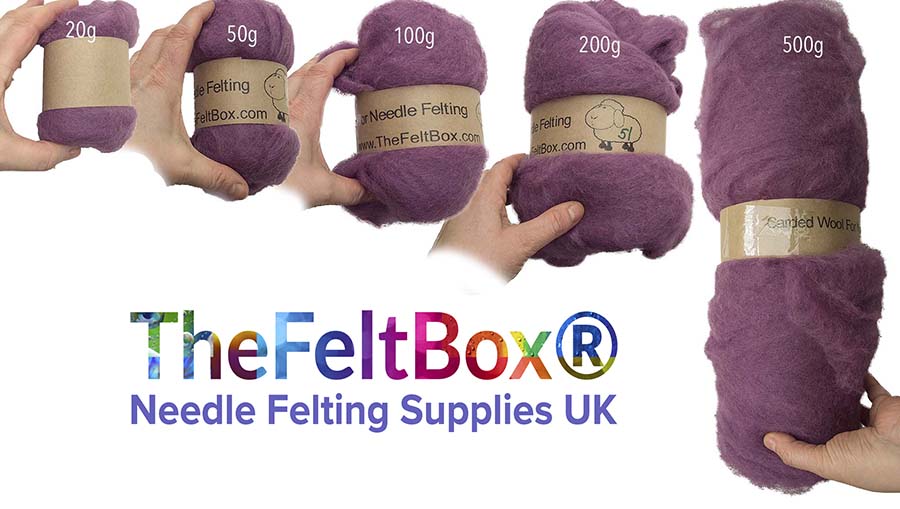 Needle Felting Carded NZ Wool Stack 10 colours customisable