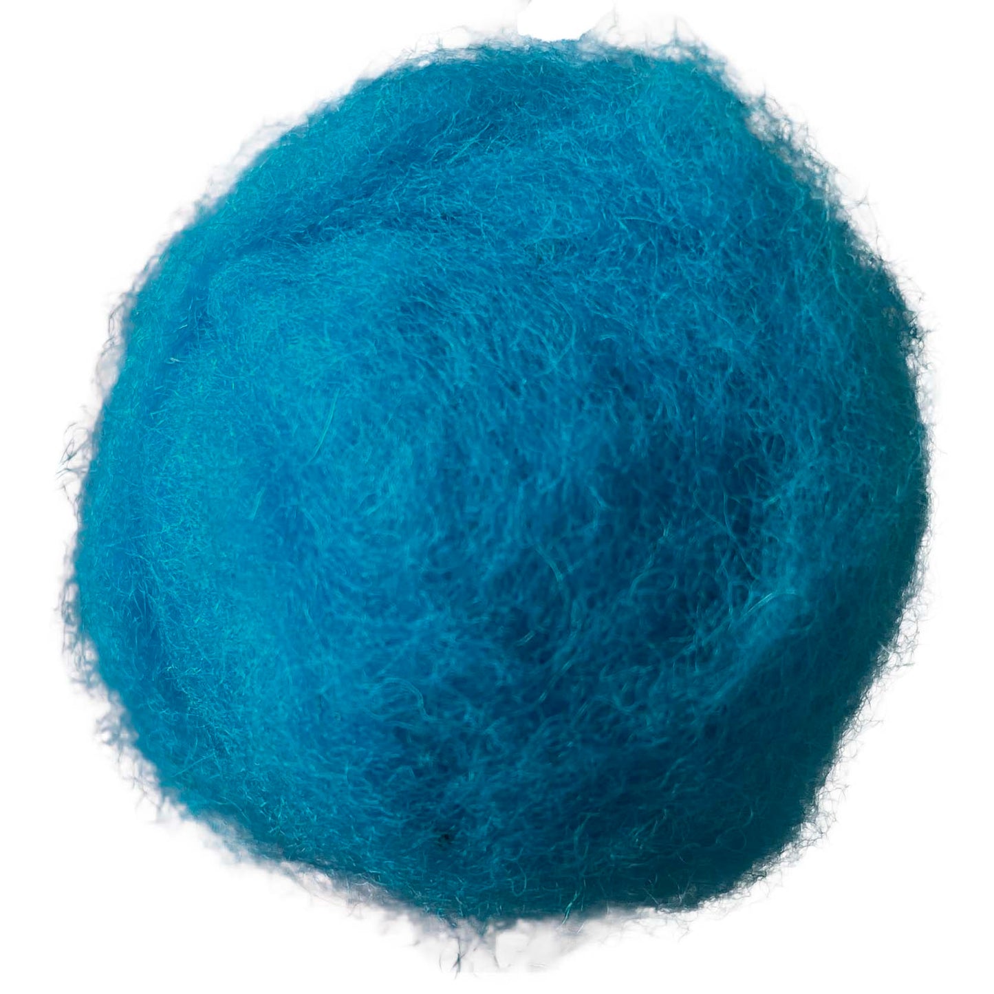 Cobalt – Deep bold blue shade of Maori carded wool with striking clarity. 100g felting fibre for needle felting, wet felting, and spinning. Excellent as a base wool, supportive core, or vivid finishing detail.