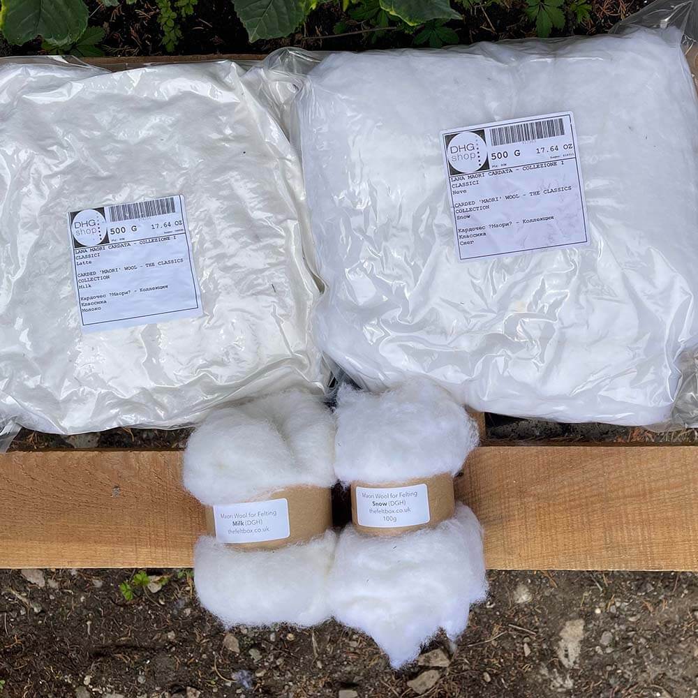 Maori Carded Wool for Needle Felting – 20g Single Shades | The Felt Box