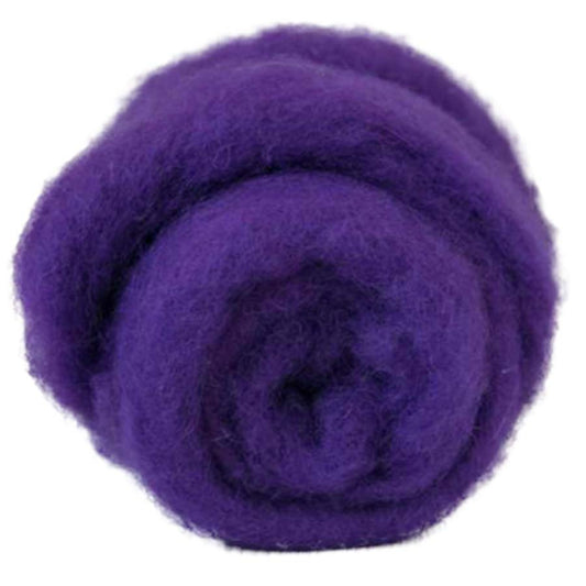 Carded Felt Wool Needle Felting Carded Batt Violet Lilac Purple Maori DHG Florence