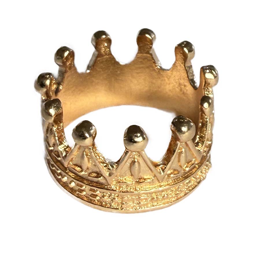 Metal Crown Charm – 20mm Diameter | The Felt Box UK -Antique Gold