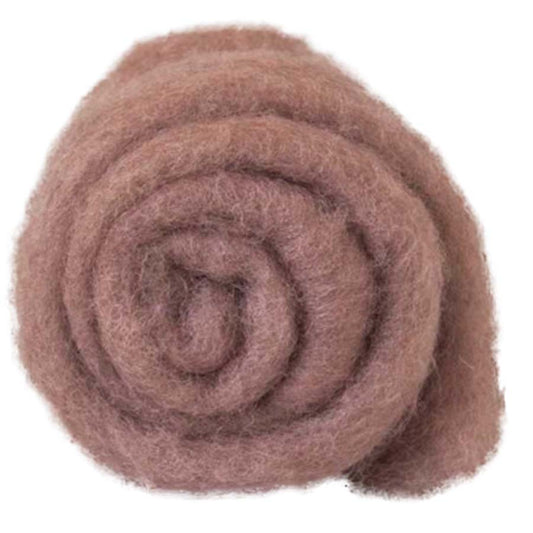 Carded Felt Wool Needle Felting Carded Batt Beige Brown Mink Maori DHG Lace