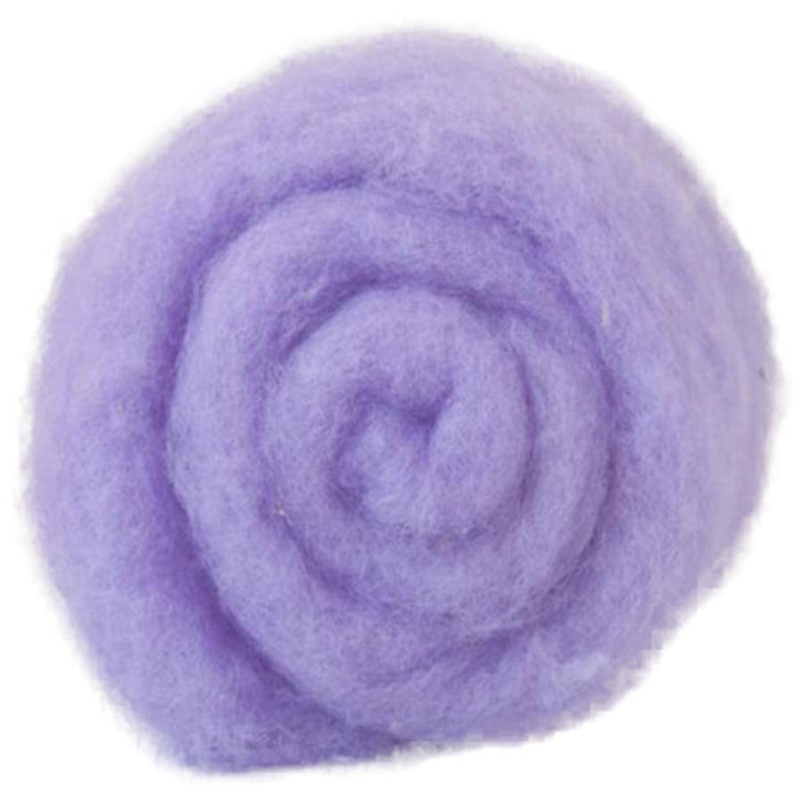 Carded Felt Wool Needle Felting Carded Batt Lilac Maori DHG Lavender