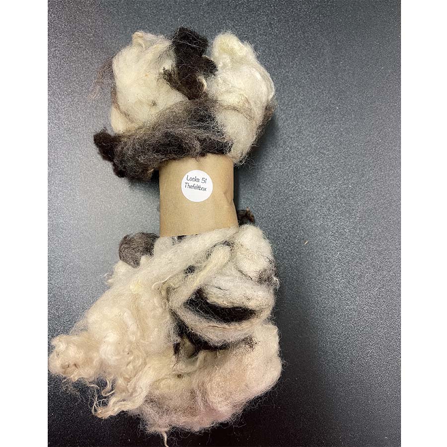 Wool Locks Fleece Jacob Brown and Cream 28 g