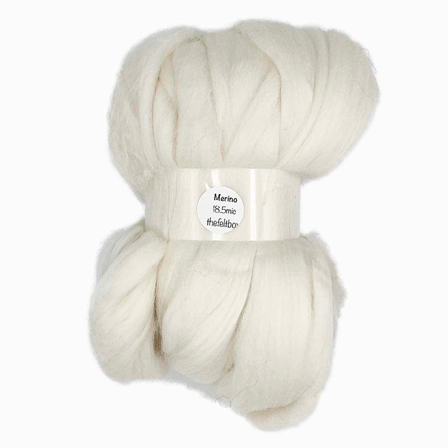 18.5mic cream merino wool top for needle felting – The Felt Box