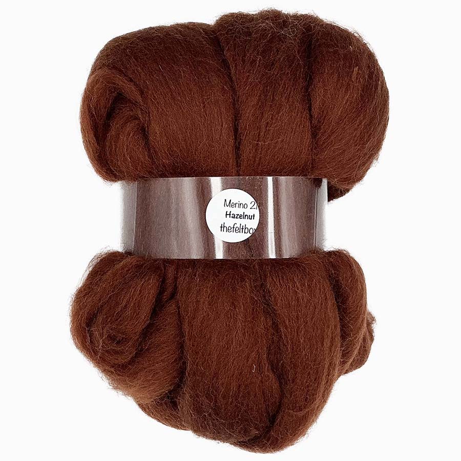 Hazelnut merino wool top for needle felting – The Felt Box