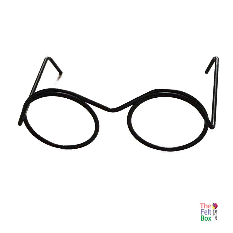 Spectacles Glasses for Needle Felting Black W 40 mm