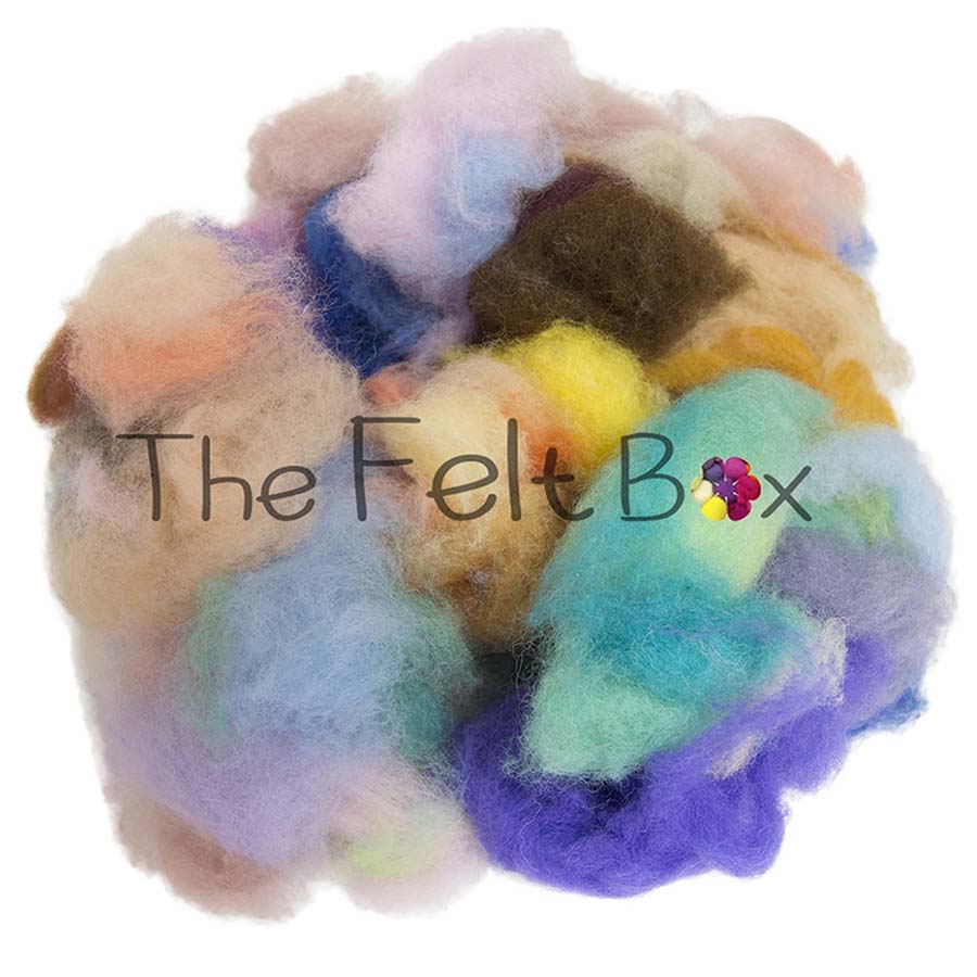Carded Needle Felting Wool Shade Packs The Felt Box ® 100g