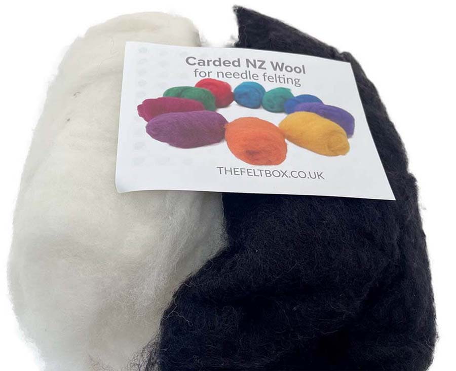 Carded Needle Felting Wool Shade Packs The Felt Box ® 100g