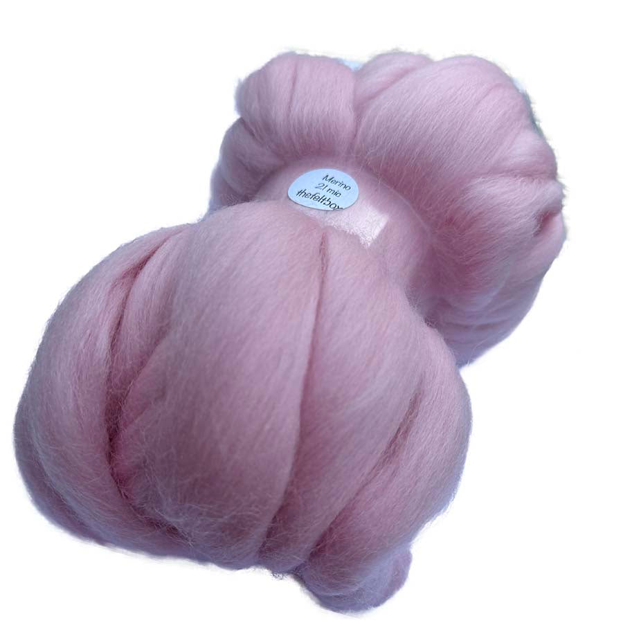 Merino Wool Top Pink 100 g – Spinning & Needle Felting Fibre | The Felt Box