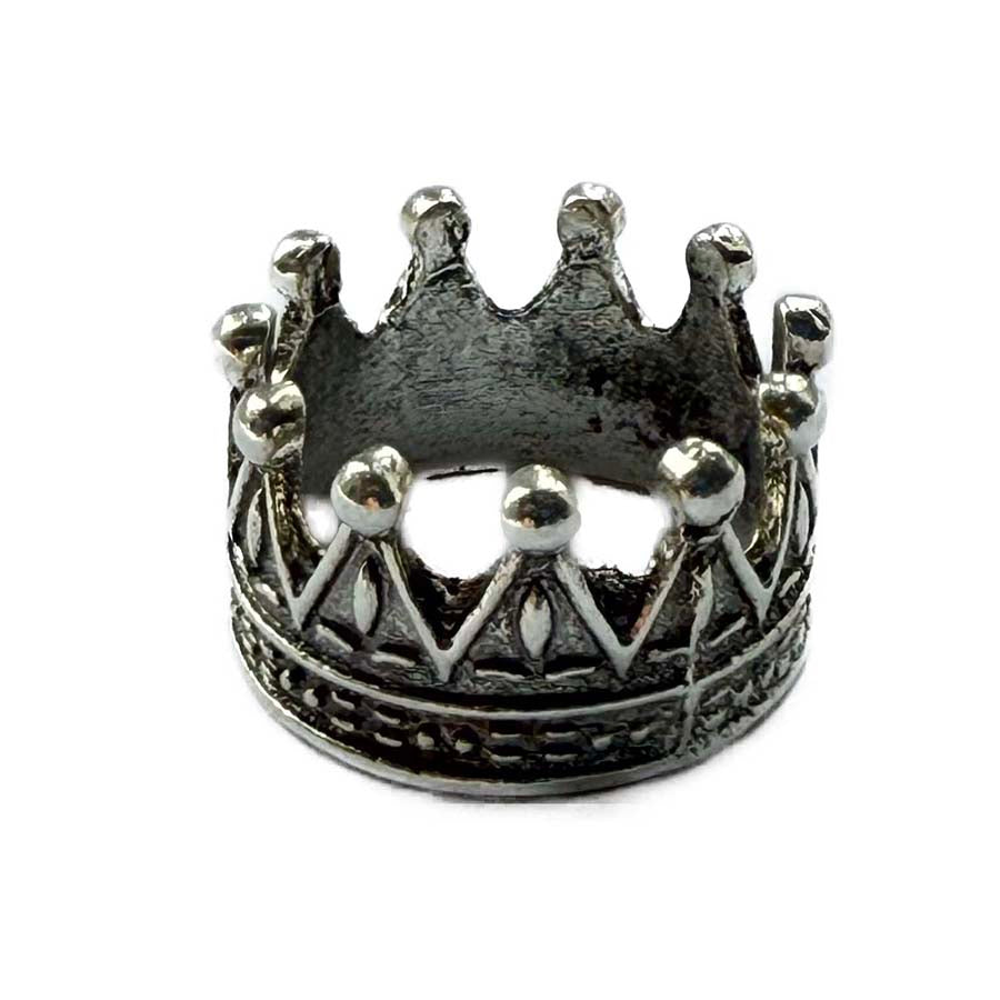Metal Crown Charm – 20mm Diameter | The Felt Box UK -Antique Silver