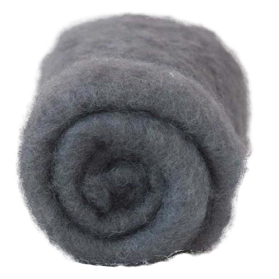 Carded Felt Wool Needle Felting Carded Batt Steel Grey Mouse Maori DHG Storm