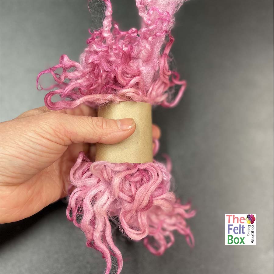 Curly Wool Locks Fleece Leicester Pink 28 g