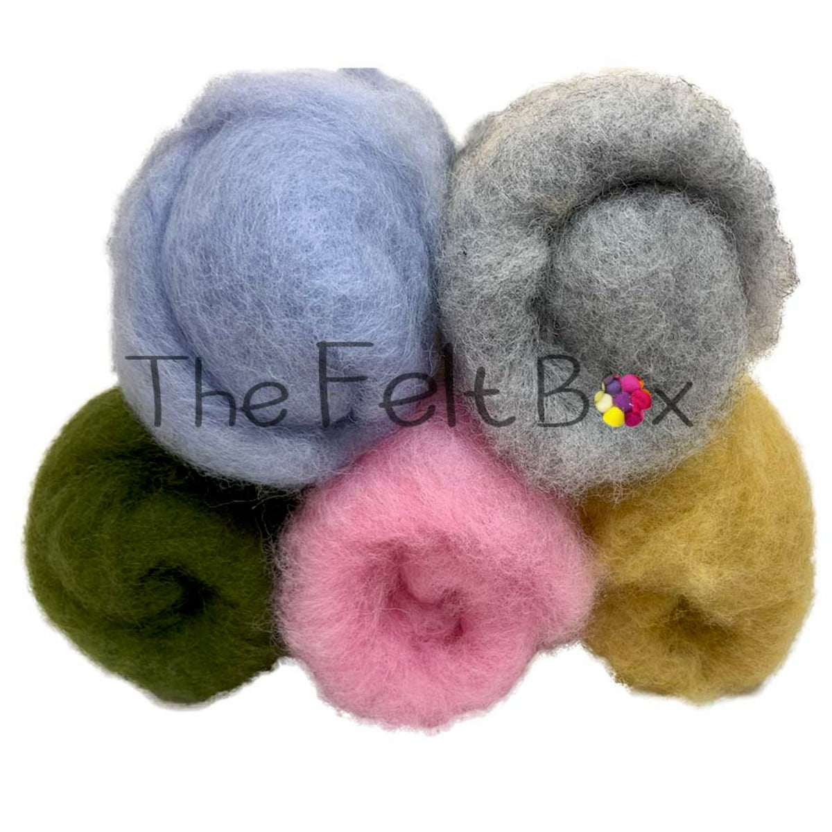 Carded Wool Stack – Choose 5 or 10 Colours (20g each) | NZ & Maori Felting Wool