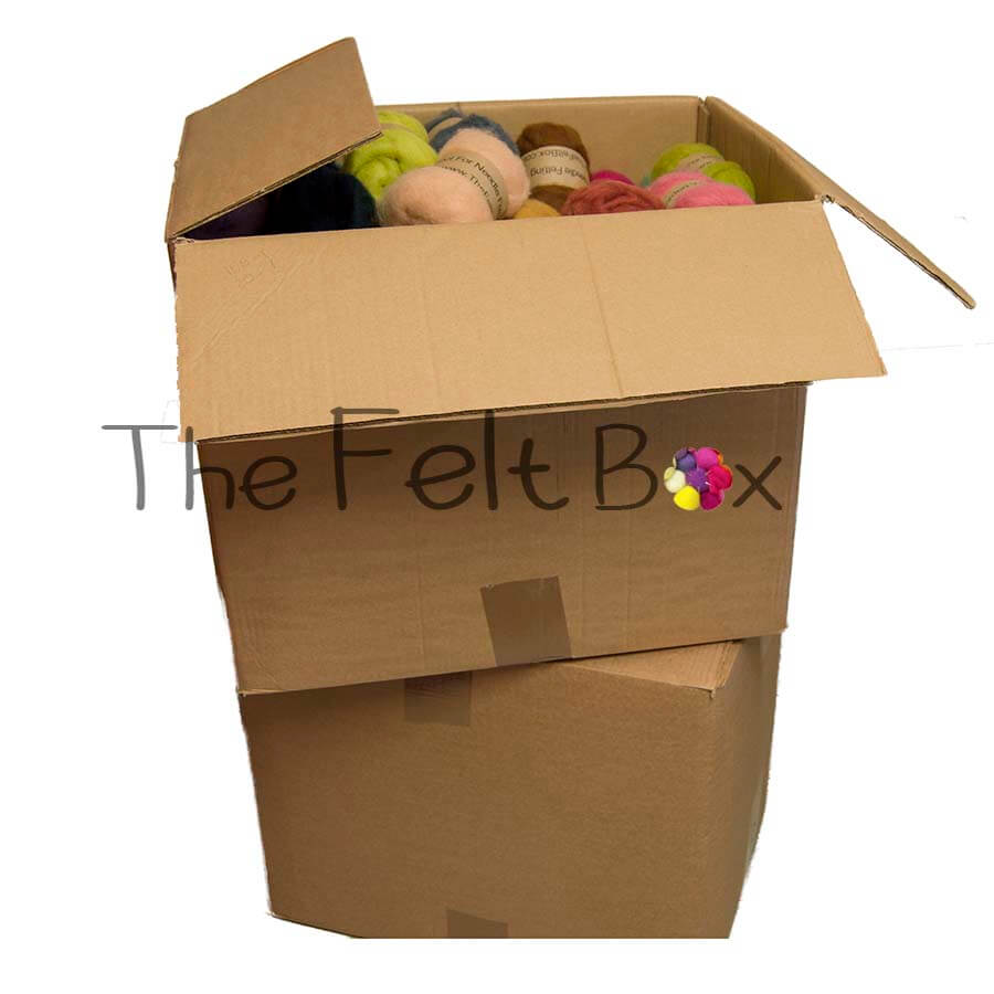 Carded Needle Felting Wool Bumper Bulk Workshop Starter TheFeltBox ® 105 Colours x 100g