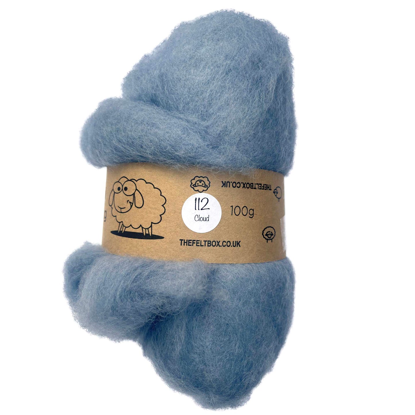 Carded Wool For Felting, Needle Felting Batting, Cloud ( 112 )