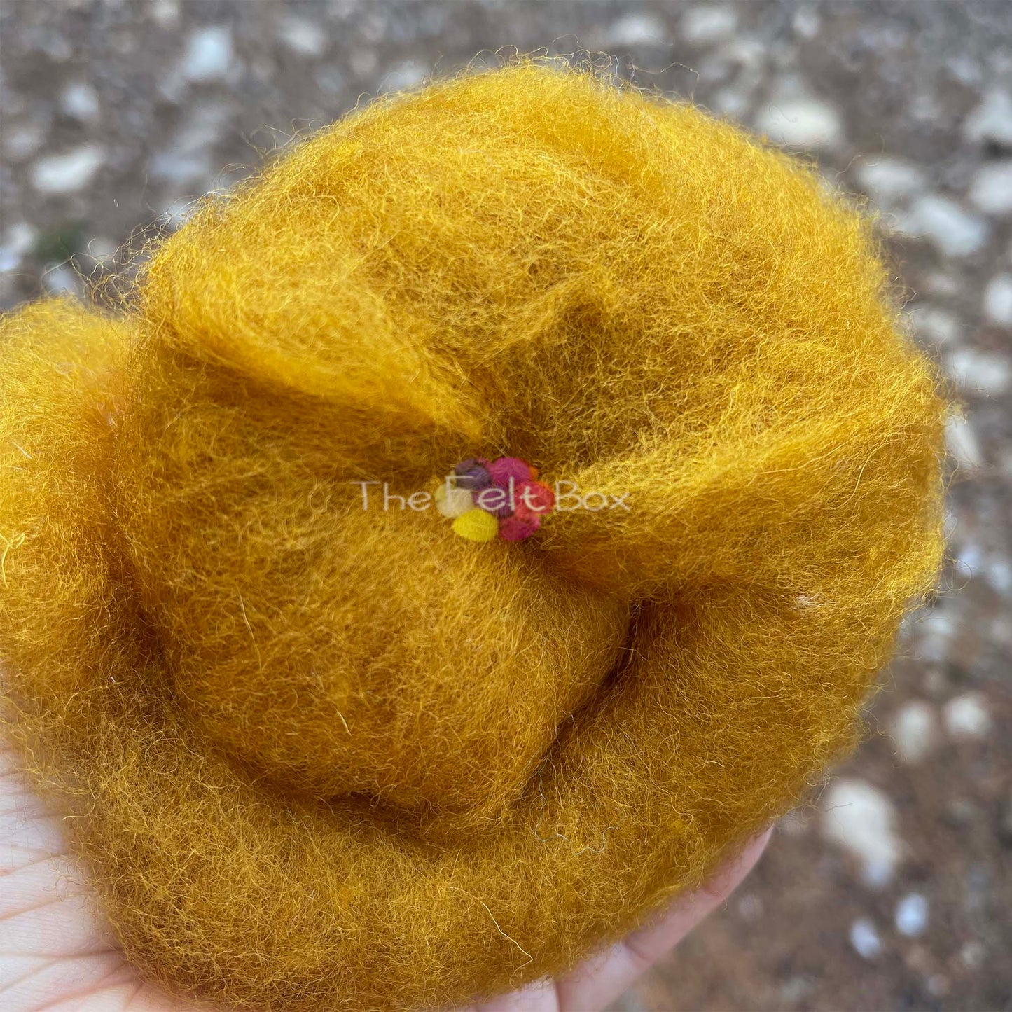Carded NZ Wool For Needle Felting Batts -  Amber #113