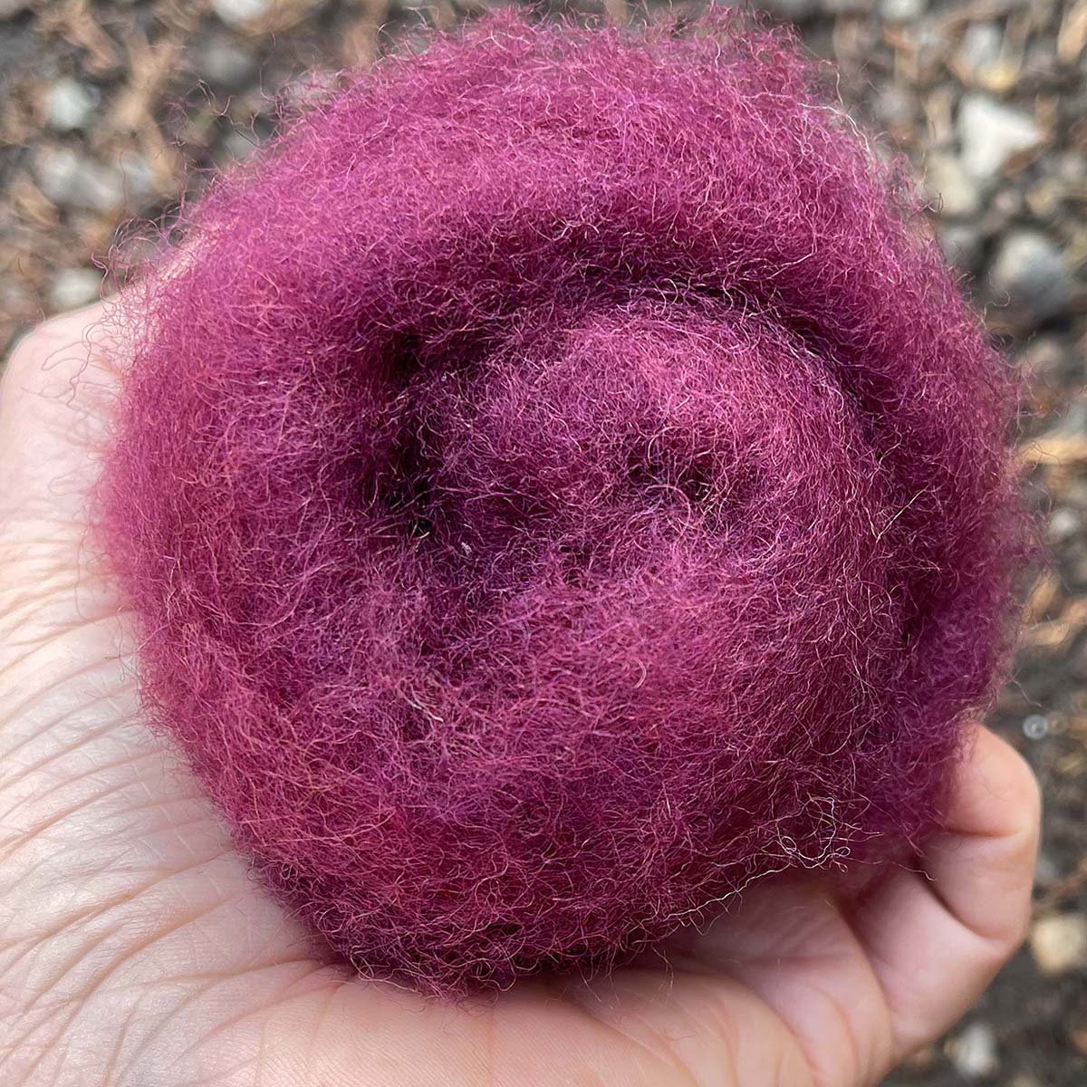 Carded Wool For Felting, Needle Felting Batting, Wine ( 45 )