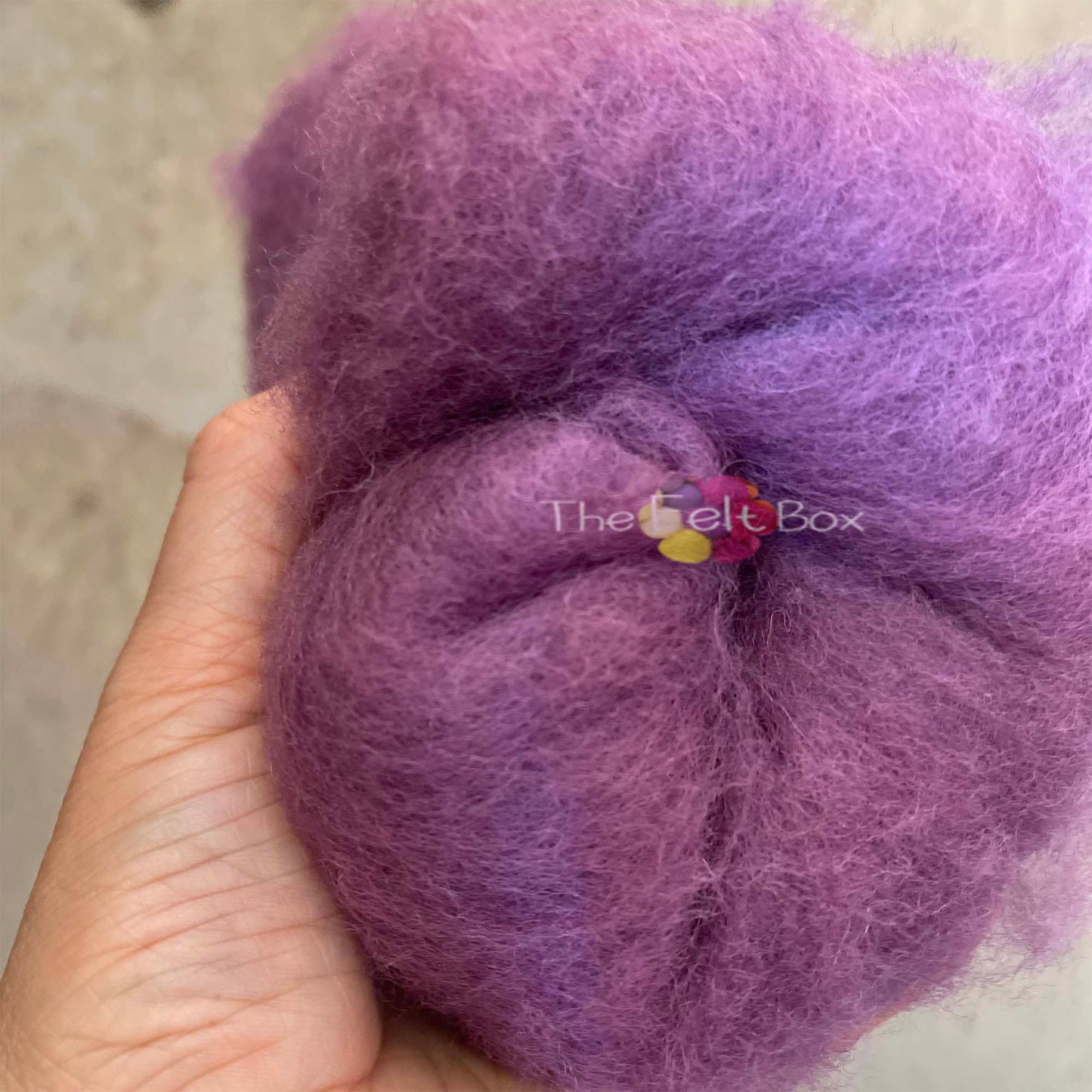 Carded NZ Wool For Needle Felting Batts - Amethyst #51