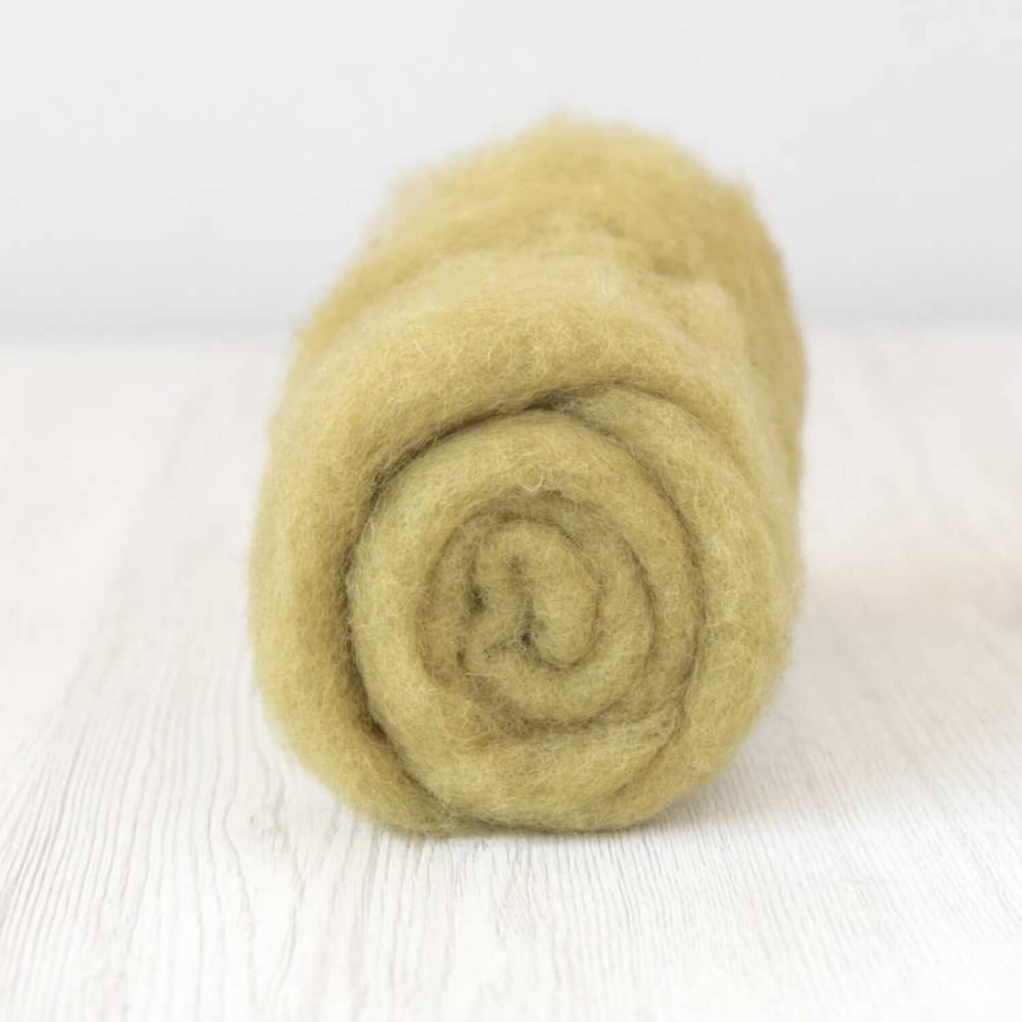 Carded Needle Felting Wool Carded Batt Yellow Green Pear Moss Maori DHG Sage