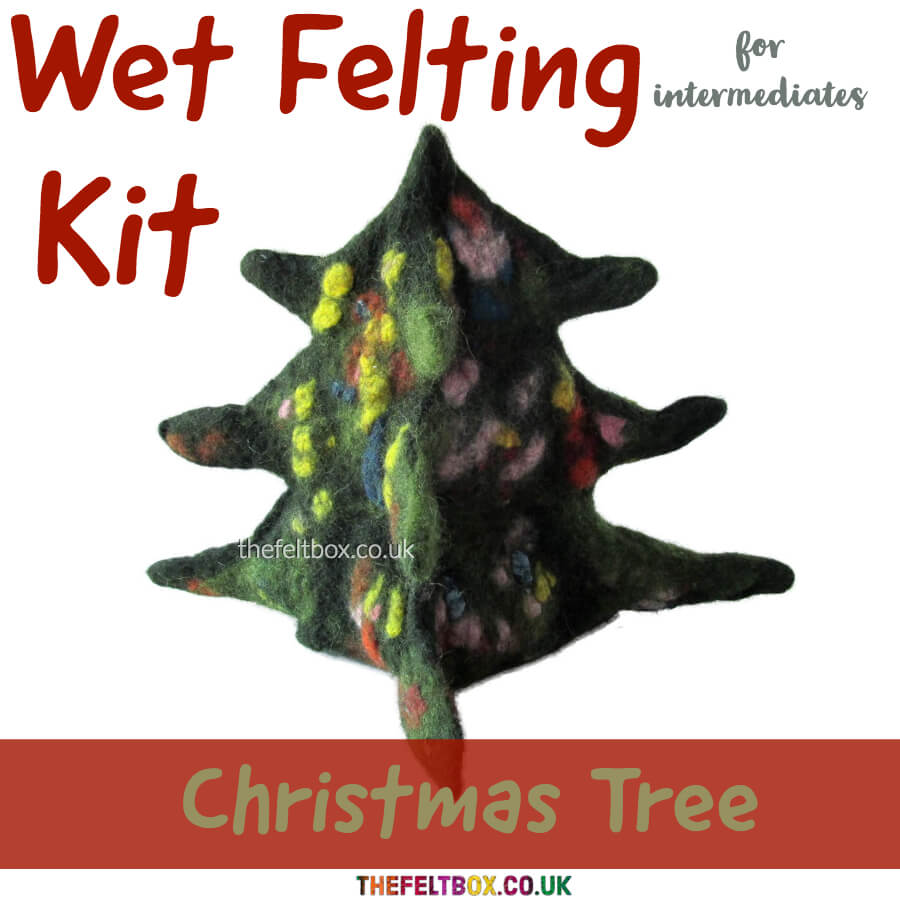 Wet Felting Kit. Intermediate. Christmas Tree