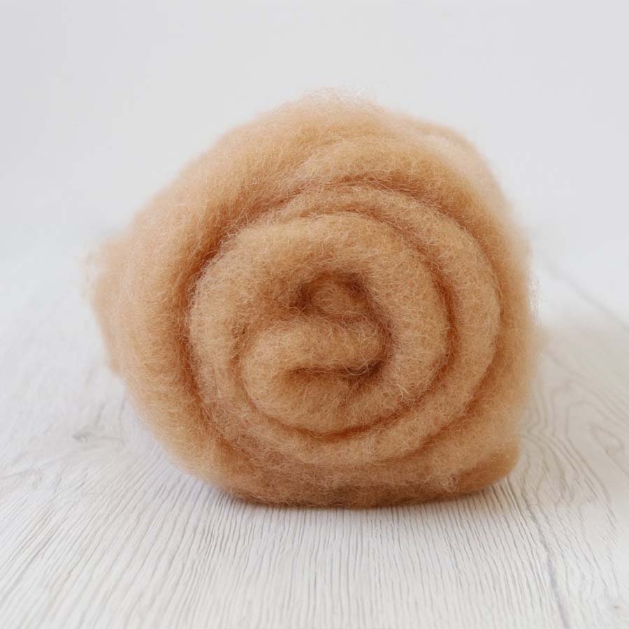 Carded Felt Wool Needle Felting Carded Batt Brown Beige Tan Maori DHG Bread